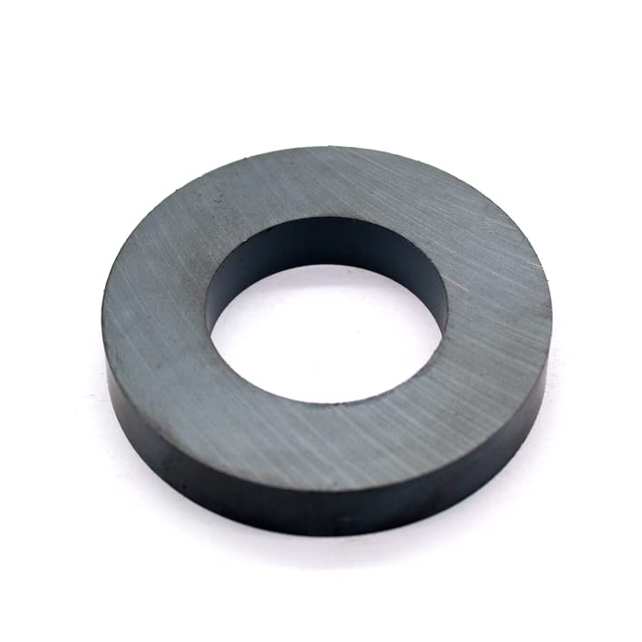 Burnur Grade C8 Ceramic Ring Magnet, OD 60 mm x ID 24mm x 10 mm 2.4" Large Ferrite Magnets. 2 Pack - Image 5